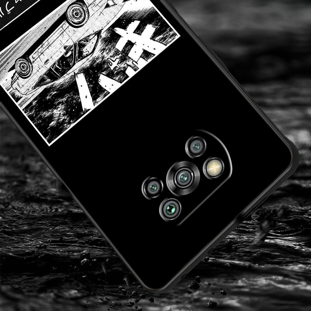 Initial D Car Phone Case Cover for Xiaomi Poco F7 Ultra F6 F5 F4 F3 X6 X5 X4 X3 NFC C51 C55 M4 GT 5G Soft TPU Shell Fundas Bags