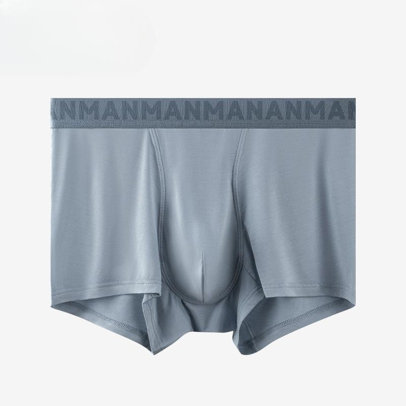 Pánské boxerky z čisté bavlny, antibakteriální, s vnitřním rozkrokem, prodyšné, pro chlapce, jednobarevné, pro mladé muže, do poloviny pasu