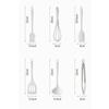 6-Piece Mini Silicone Kitchen Utensil Set - Heat-Resistant Non-Stick Kitchen Tools, Includes Spatula, Scraper, Whisk, Food Tongs