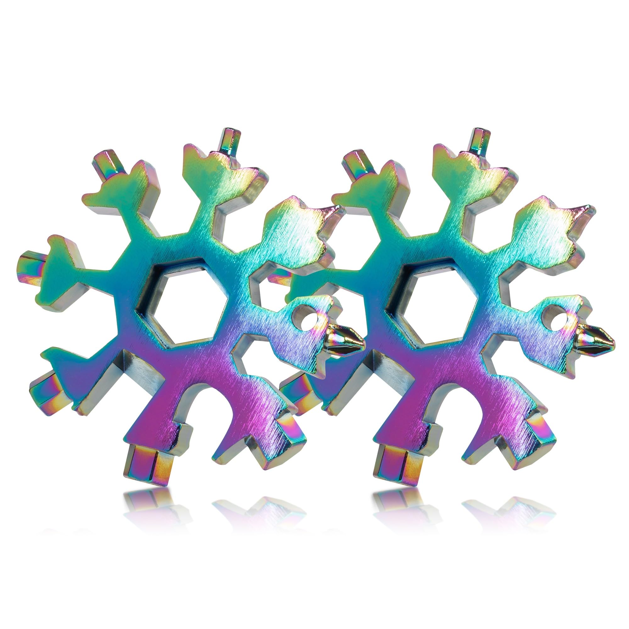 

Шестигранный ключ-бутылка MAEXUS, цветной брелок для ключей с 18 функциями, многофункциональный инструмент из 2 частей, инструмент в форме снежинки, отвертка, драйвер,