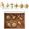 Joymerry Christmas Glass Tree Ornaments Gift Box Set With Lighttransmitting Design For Holiday Decor