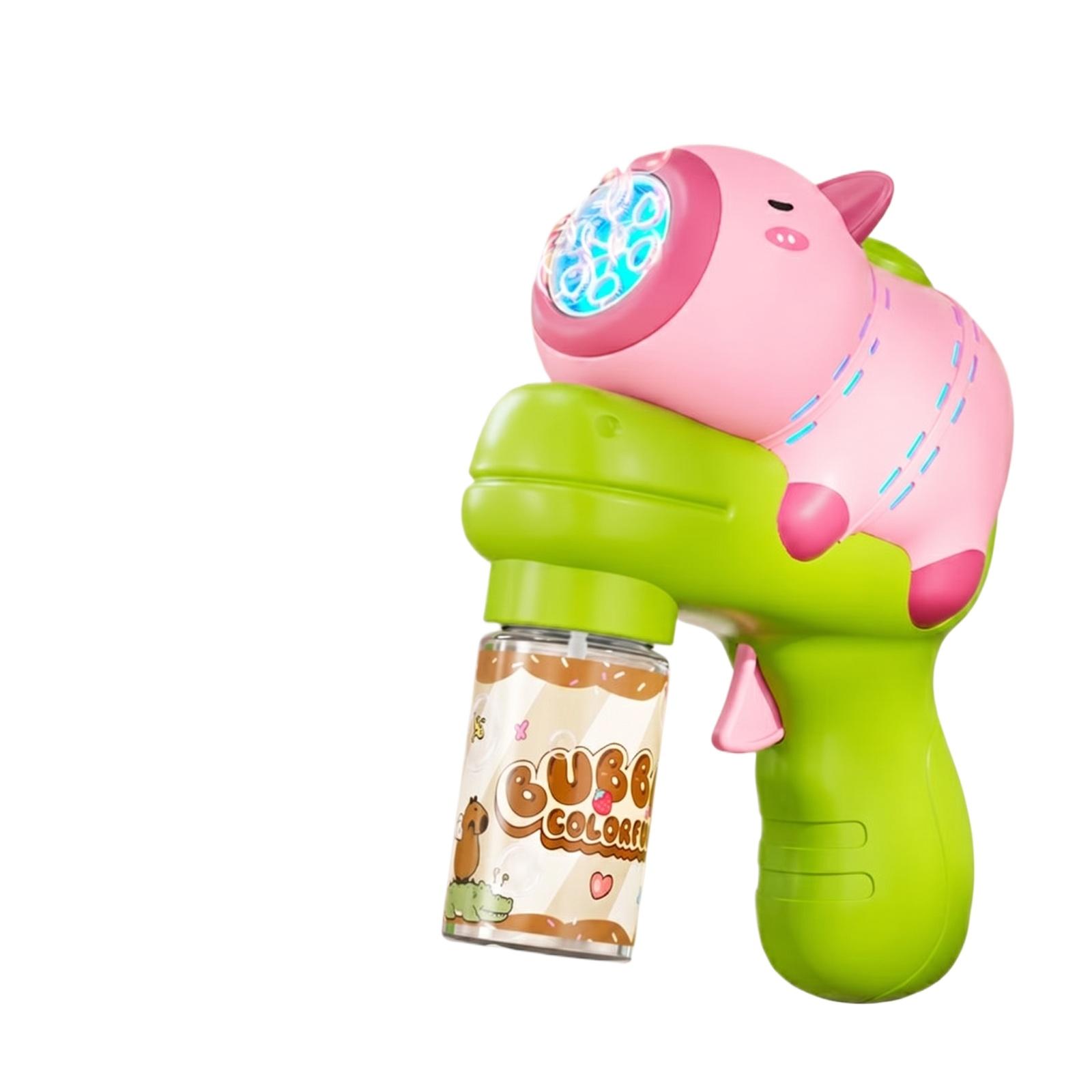 

Bubble Gun Toy with 50ml Bubble Solution Kid s Bubble Blower Machine Fun Outdoor Bubble Maker for Children One Size рожевий