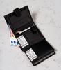 Elegant men's leather wallet with red accent - Rovicky