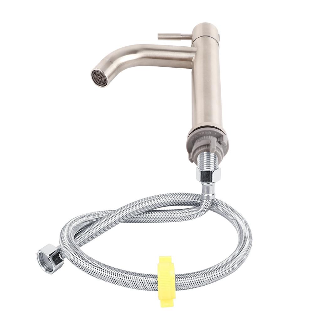 Stainless Steel Brushed Surface Basin Water Faucet Bathroom Single Cold Water Tap