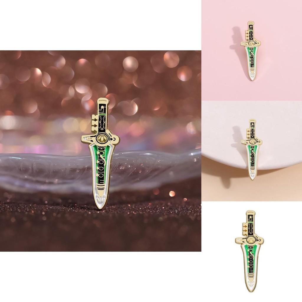 Cartoon Modern Dragon Dagger Brooch Vibrant Alloy Pin Dynamic Decorative Wear Everyone For