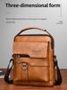 Herren Messenger Bag Leder Crossbody Schultertasche Klassische wasserdichte Aktentasche Satchel Reisetasche