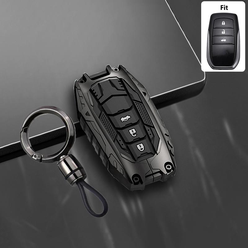New Armor Style For Toyota Chr Hilux Fortuner Land Cruiser 200 Camry Corolla Crown Rav4 Highland Remote Car Key Case Cover Fob