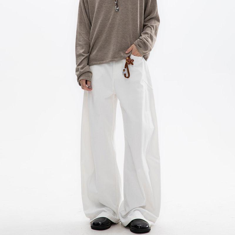 Dream Made American Retro Cleanfit Deconstructed Casual Pants for Men, Spring and Autumn Straight Loose Long Pants