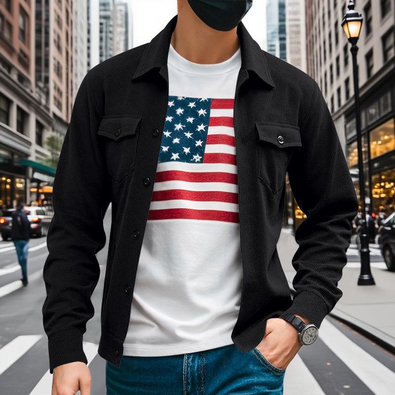 American Retro Autumn and Winter Heavy Corduroy Hunting Suit Commuter Workwear Light-produced Casual Jacket