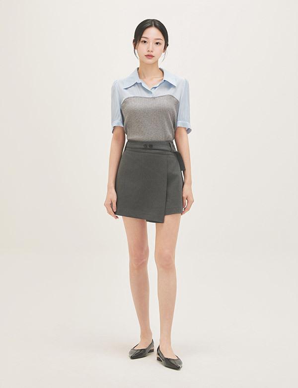 Roem Belted Wrap Skirt Pants Rmtwg25Rt1