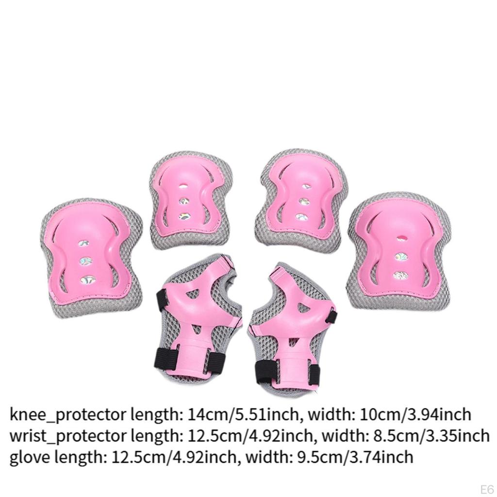 Kids Gear: Skate Pad Set Including Knee and Elbow Supports for Riding