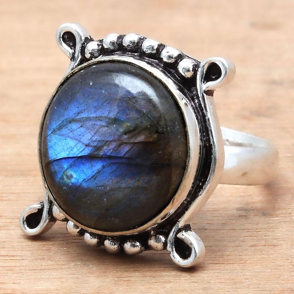 Labradorite Gemstone Handmade Silver Jewelry  "7"