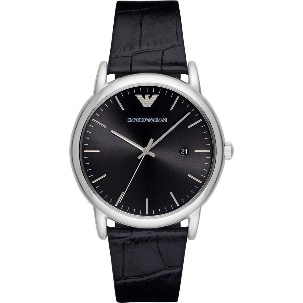 

Emporio Armani Luigi Black Leather Men s Quartz Watch AR2500 чёрный