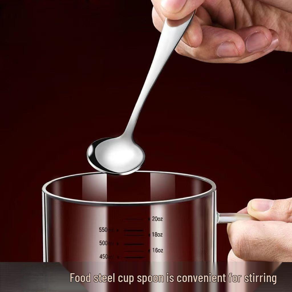 Microwaveable High-Borosilicate Glass Measuring Cup for Milk, Soy Milk, Water, and Breakfast Use
