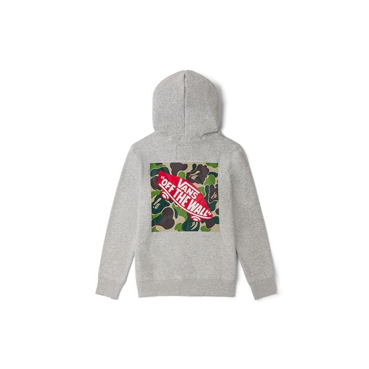 Vans x BAPE Camo Pullover Hoodie Grey Men s VN0A7XKN448 L