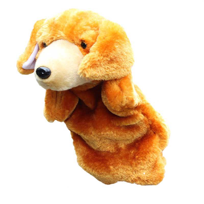 Plush Zodiac Animal Hand Puppet Dog - Parent-Child Toy Glove Set