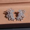 1Pair Shinning Cubic Zirconia Earrings Female Fashion Luxury Accessories Delicate Jewelry For Wedding Party