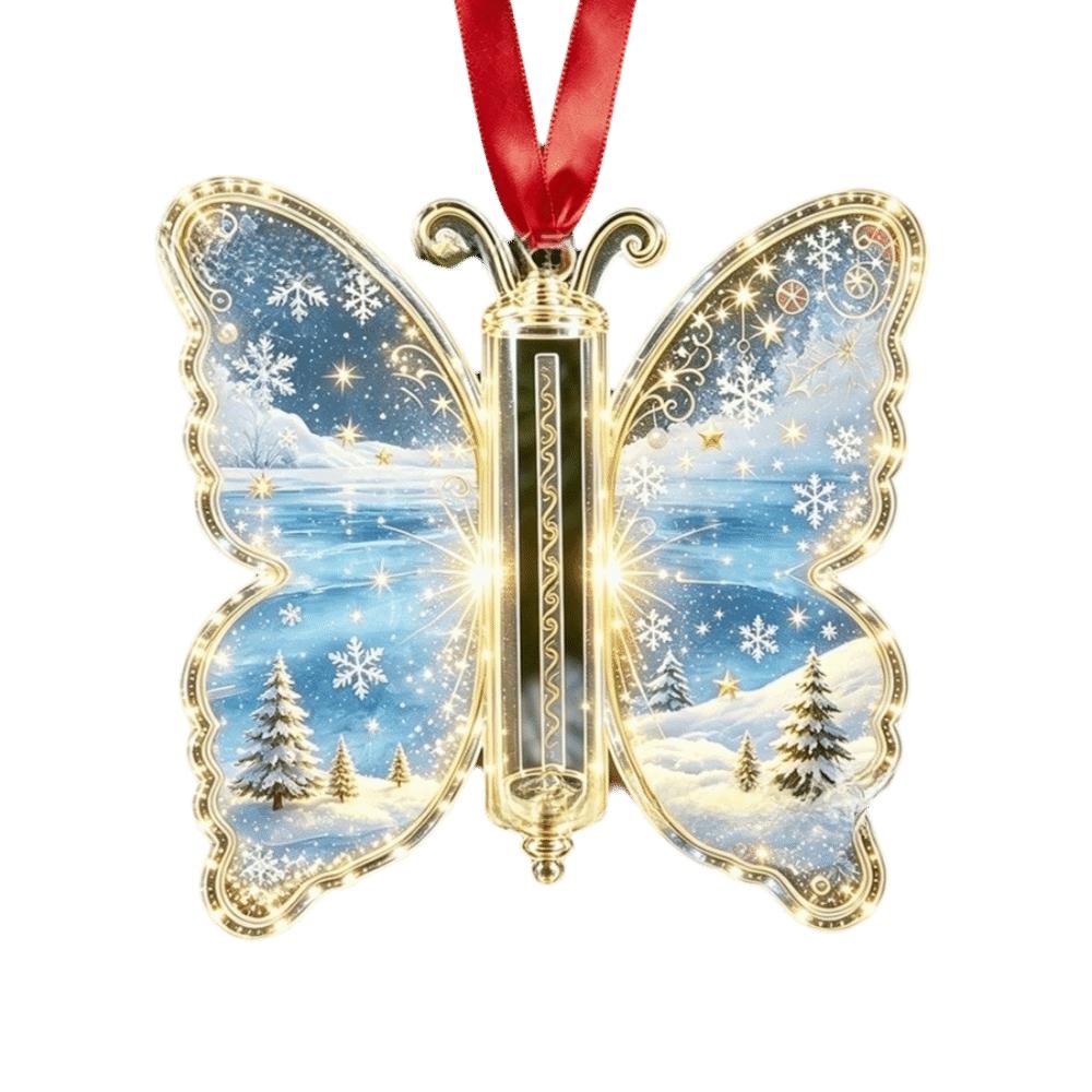 Santa Claus Christmas Tree Ornaments Snowman Butterfly Hanging Decorations Tree Top Decoration