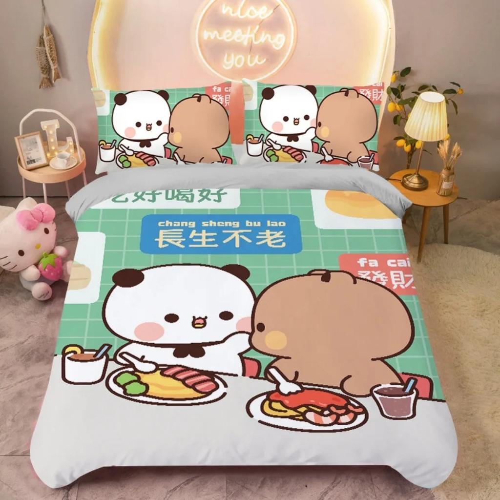 Comforter Lovely Children'S Kawaii Bubu And Dudu Comforter Bed Single Twin Full King Queen Size Bedding Set Kids