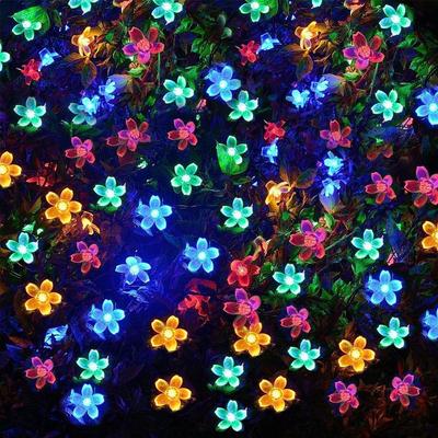 Solar Rechargeable LED Garden Lawn Lamp 7M 50LED Solar String Garland Fariy Light Waterproof Outdoor Pation Garden Decor Landscape Lighting