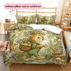 Forest Leopard  Pattern Bedding Quilt Set Quilt Cover Pillowcase Home Decoration  Gift (1 * Duvet Cover + 2 * Pillowcase, Without Core)