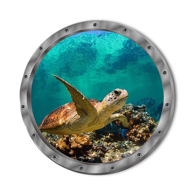 

Наклейки из ПВХ для ванной комнаты, наклейки на стену с подводной рыбой, водостойкие наклейки с изображением капибары, дельфина, черепахи, украшение для стиральной машины