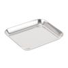 ZISIZ 304 Stainless Steel Square 3-Compartment Snack Tray Set