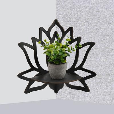 1 st Lotus Hylla Display Eterisk oljeställ Ljus Sten Flytande Vägghylla Modern Heminredning Väggdekor Gåva