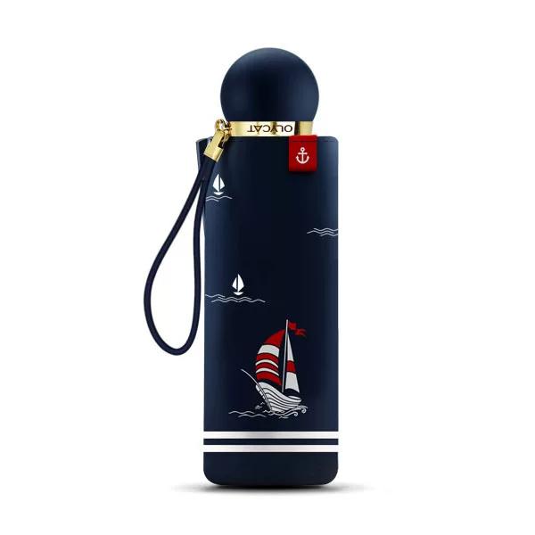 Olycat Ouli Cat Sailing Boat Navy Style 8-Bone 50% Off Rain Or Shine Dual-Use Sun Protection UV Umbrella