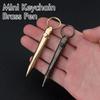 All-Metal Mini Brass Pen Cylindrical Neutral Ballpoint Pen Travel Pocket Pen  School Supplies