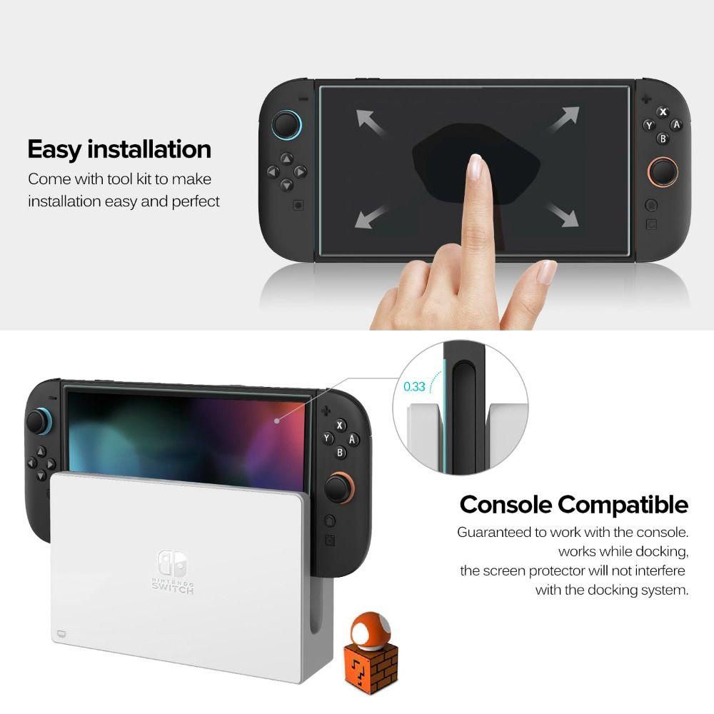 1/2/3 Pack Curved Edge Screen Protector Tempered Glass for Nintendo Switch 2nd Gen 2025 Game Console