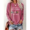 Women's Long-sleeved Printed Round Neck Casual Fashion Sports Top