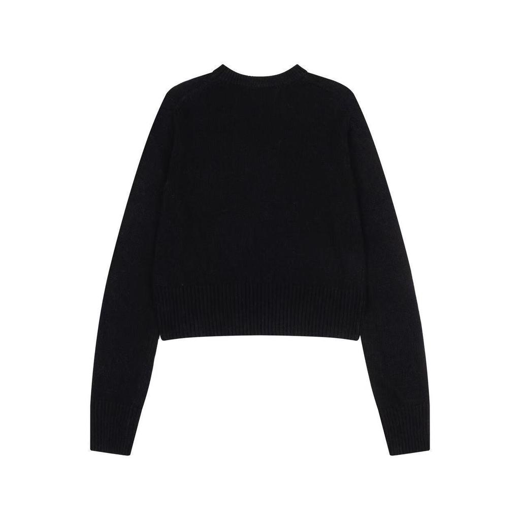 MARDI 26s Korean Trendy Long Sleeve Cropped Knit Sweater - Spring Collection