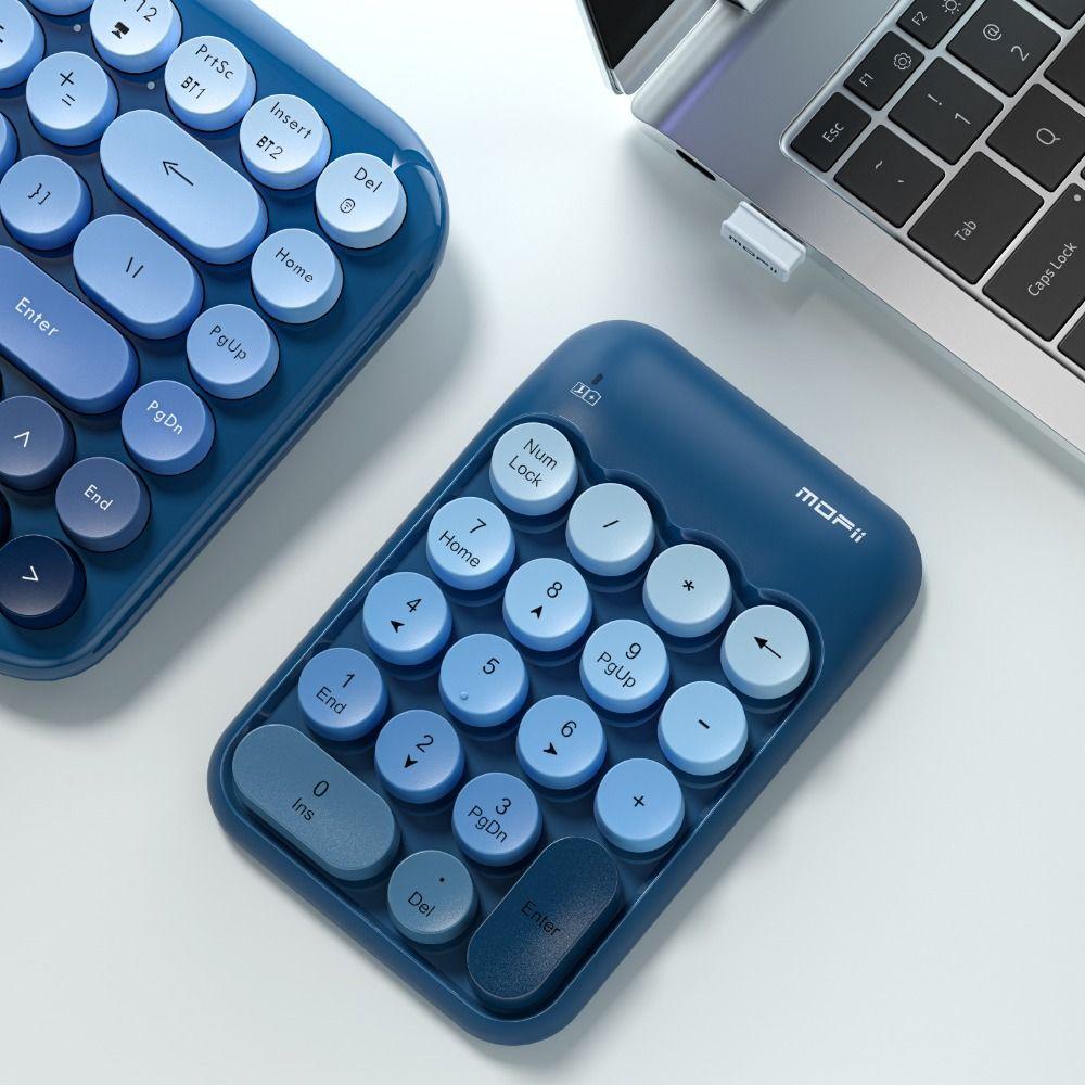 High Quality Colorful Wireless Numeric Keypad Silent Rechargeable Digital Keyboard Accounting Keyboard Office