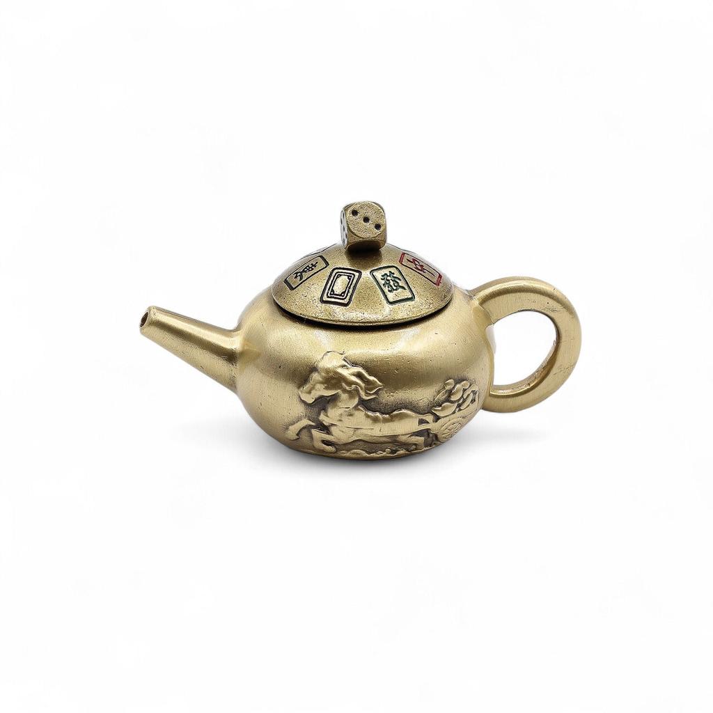 Brass Feng Shui Dragon Teapot Decision Spinner