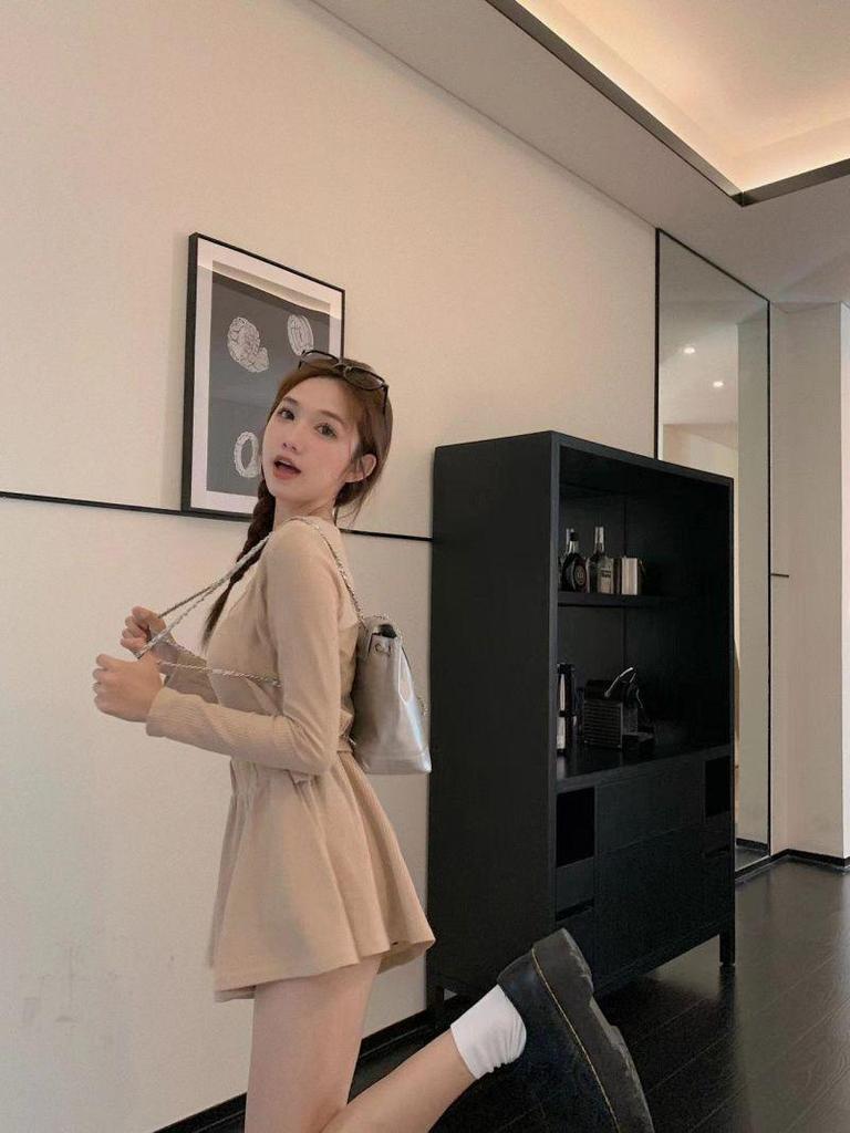 Summer Soft Girl Fashion Set: Women's Casual Sports Cardigan, Camisole, and Skirt Pants Three-Piece