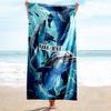 1PC Custom Name Ocean Dolphins Adventure Beach Towel Highly Absorbent And Sand-Resistant Towel for Swimming, Pool, Yoga, And Travel Lightweight