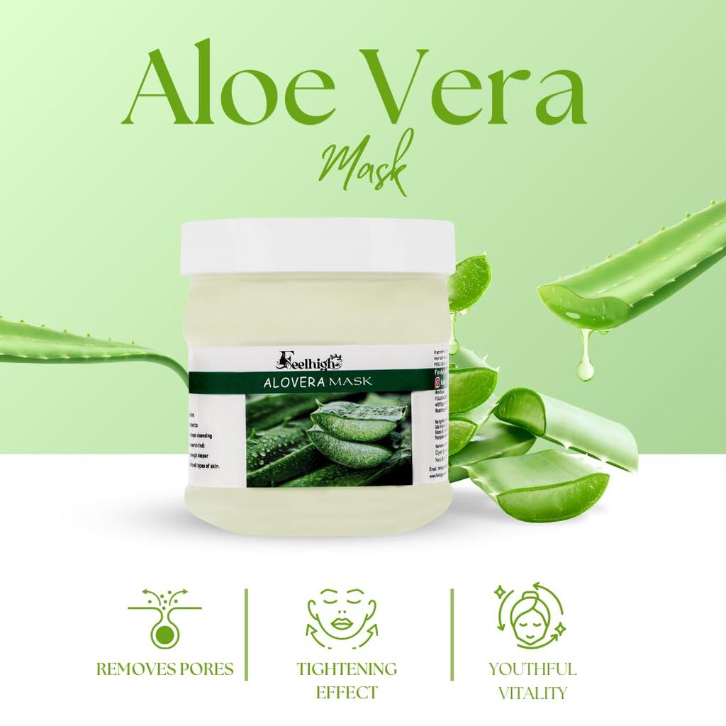 Combo Neem Face Scrub 500ml with Natural Neem Extract & Aloe Vera Face Mask 500ml Enriched with Aloe Vera Extract – Pack of 2 for Men and Women F