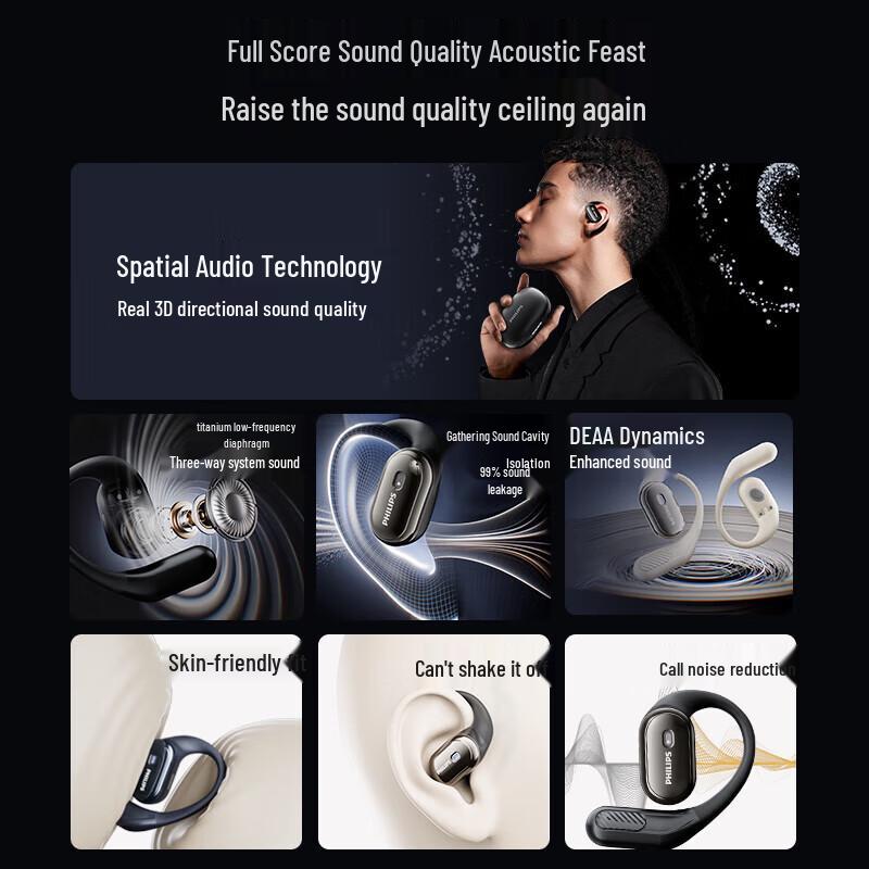 Philips TAT3759 Sports Ear-Hook Bluetooth Earbuds