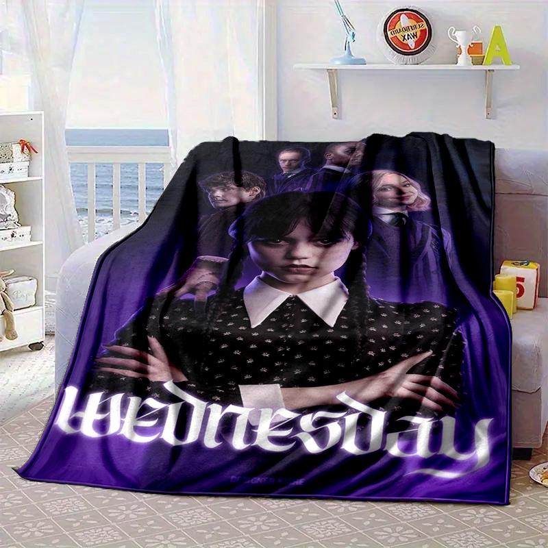 Mittwoch Gothic Decke Flanelldecke für Bett, Sofa, Camping, Wandern, Picknick Zubehör, Geschenk für Familie Fan Geschenke