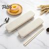 Durable Cutlery Box Small Case, Portable Utensil Storage for Fork Eco Friendly Tableware Organizer Spoon Knife, Lightweight Travel Work Picnic
