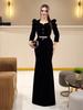 2025 Autumn European & American Fashion Solid Color Elegant Top & Skirt Set