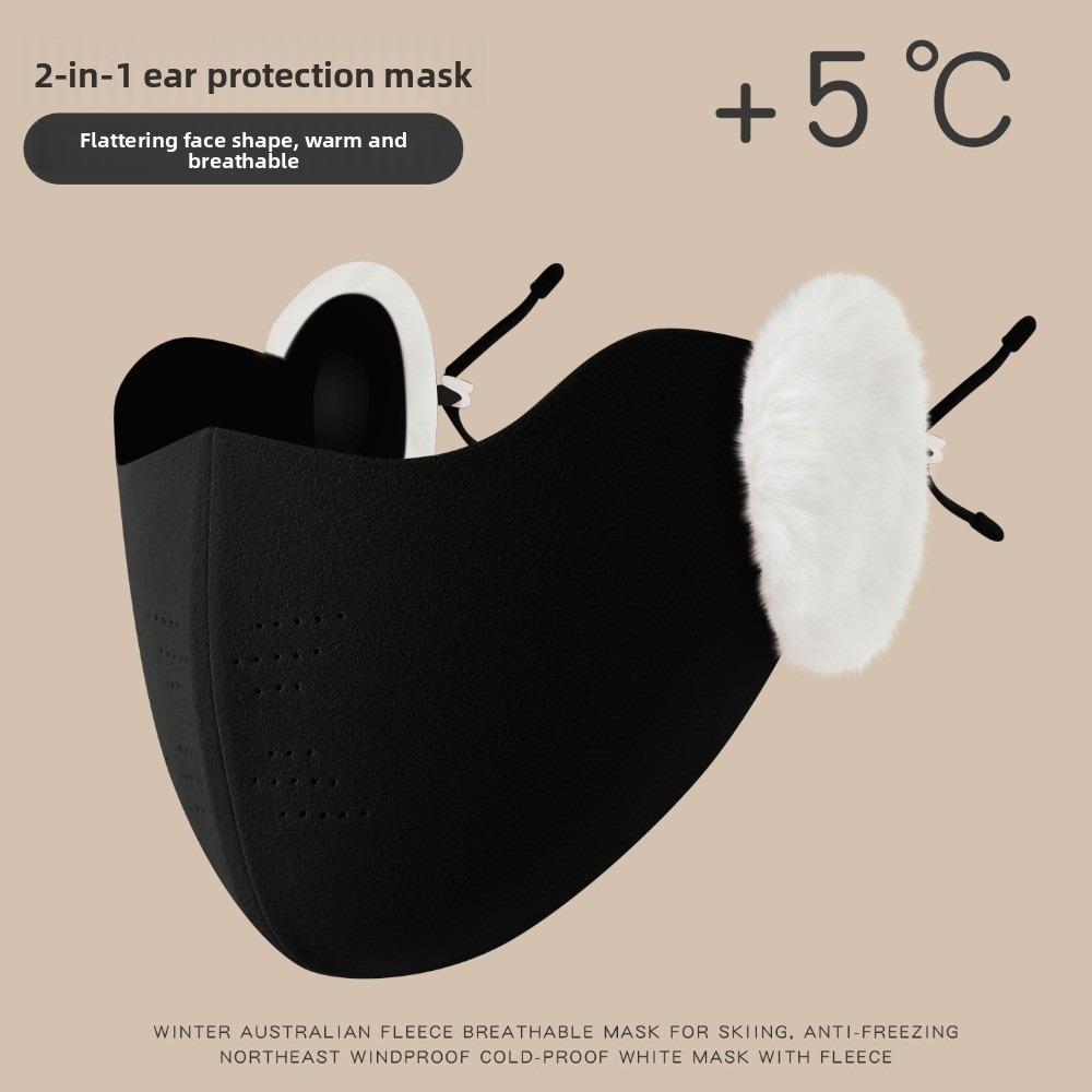 

Washable Warm Mask With Earmuffs Face Veil New Face Cover Outdoor Skiing Cycling