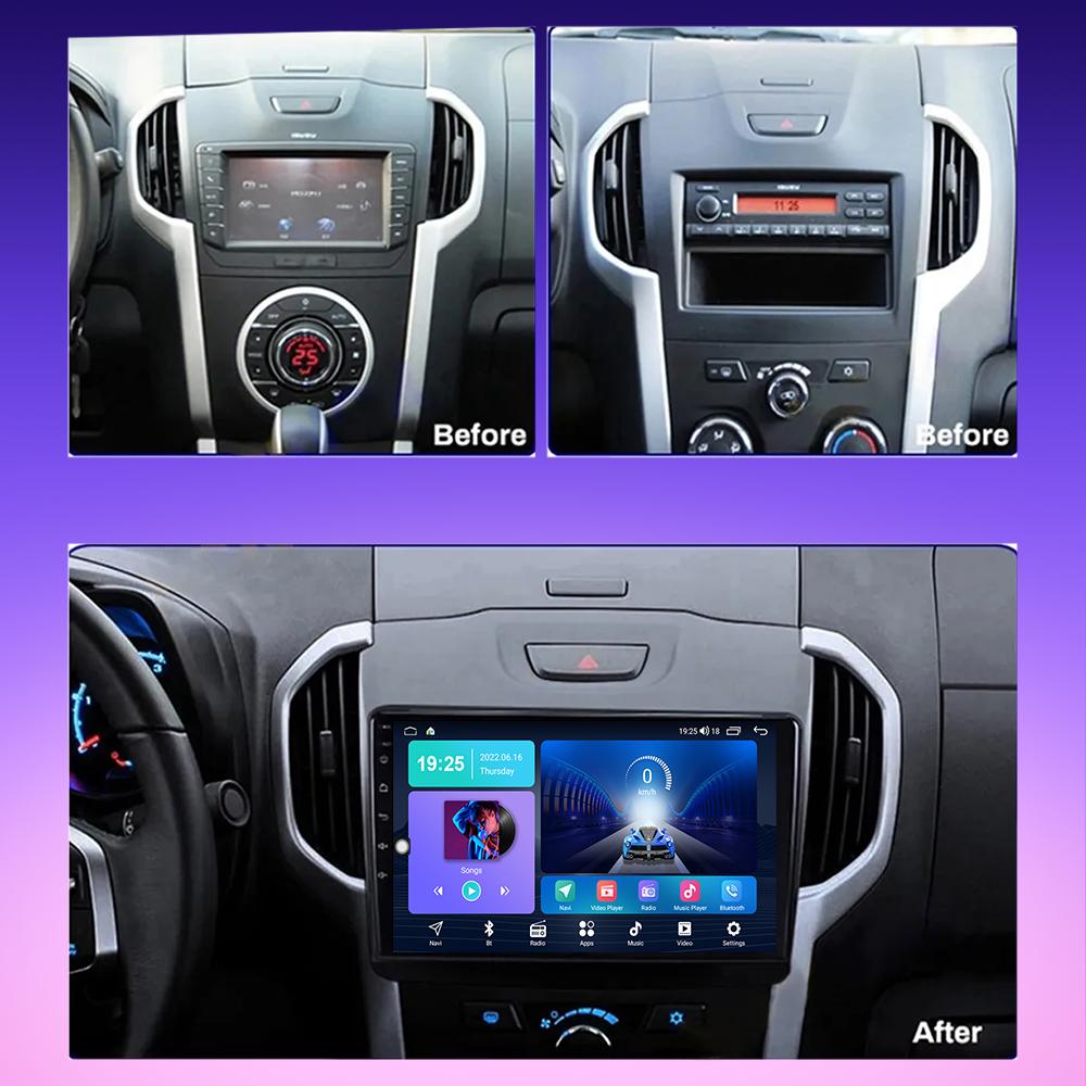 2 DIN Android Carplay Car Radio For Chevrolet S10 Isuzu DMAX 2015-2018 Multimedia Player Head Unit Stereo GPS Navigation BT WIFI 2+32GB