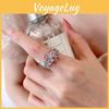 Modischer High-End Schmetterlings Offener Ring für Damen mit strahlendem Zirkonia
