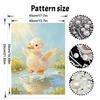 DIY 5D Pearl Bead Painting Kit with Frame Cute Pearl Duck Design Shiny Canvas Art for Bedroom Wall Decor and Gift Collection Display Craft