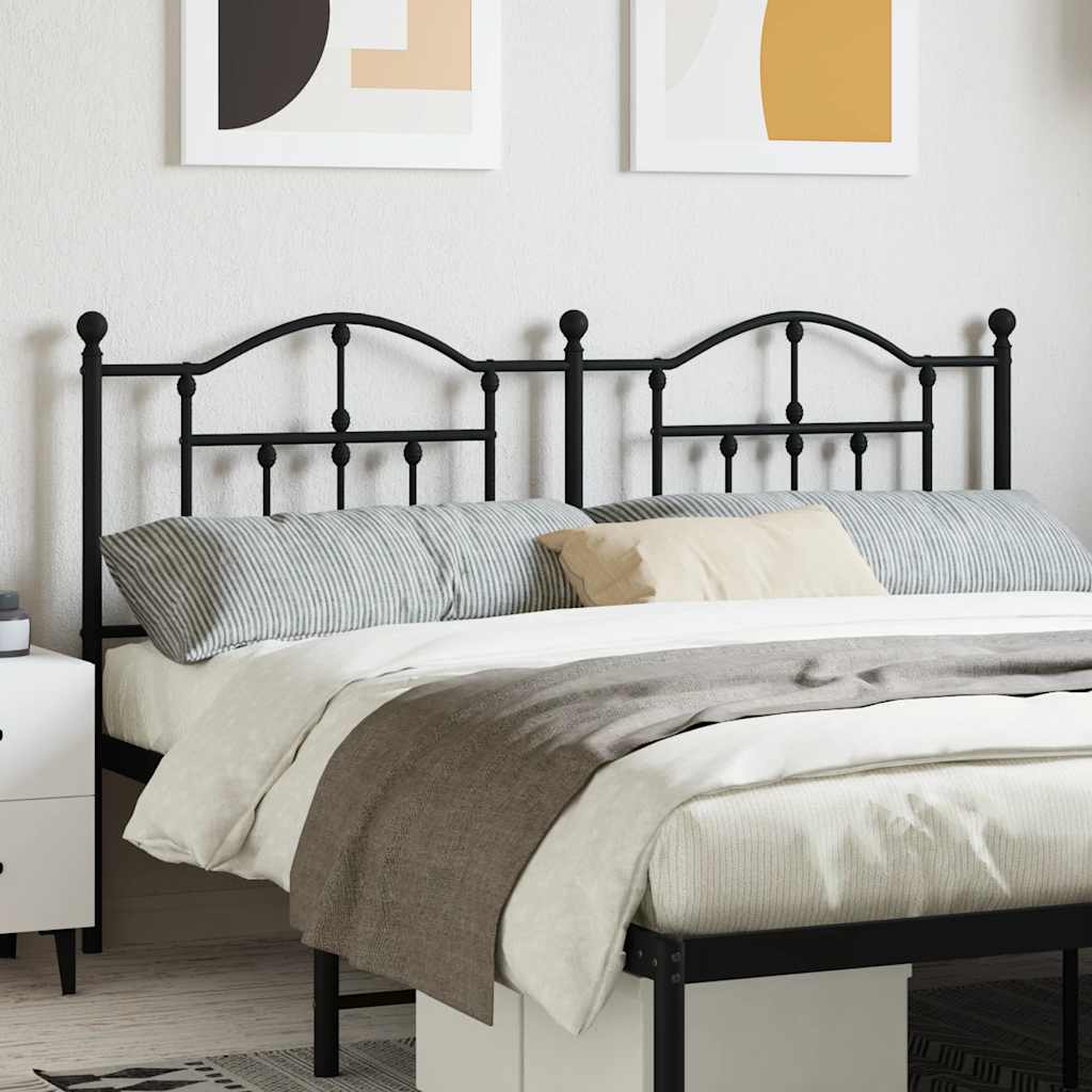 Replacement Headboard Metal Black 160 Cm