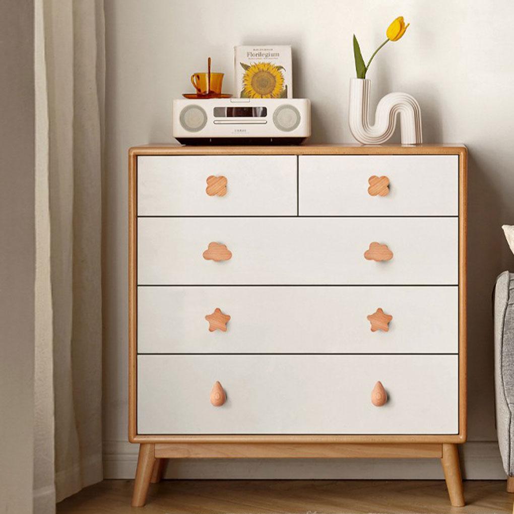 Houten Trekgreep Veelzijdige Stijl Eenvoudig Te Installeren Houten Kastknoppen Set Met Schroeven Stijlvol