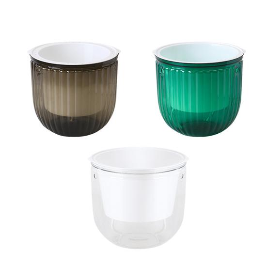 Hanging Self Watering Planter Flowerpot with Water Reservoir Wick Ropes Modern Plant Pot with Hanging Chain for Indoor Plants Ivy Spider Plants