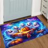 Cartoon Fantasy Style Halloween Ghost Eating Pumpkin Kitchen Front Door Anti Slip Area Floor Mat Living Room Entrance Bedroom